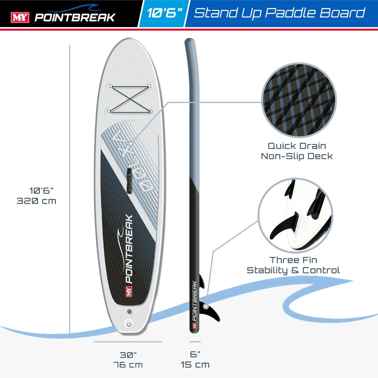 M.Y 10ft 6in Grey Paddle Board Package - Image 2
