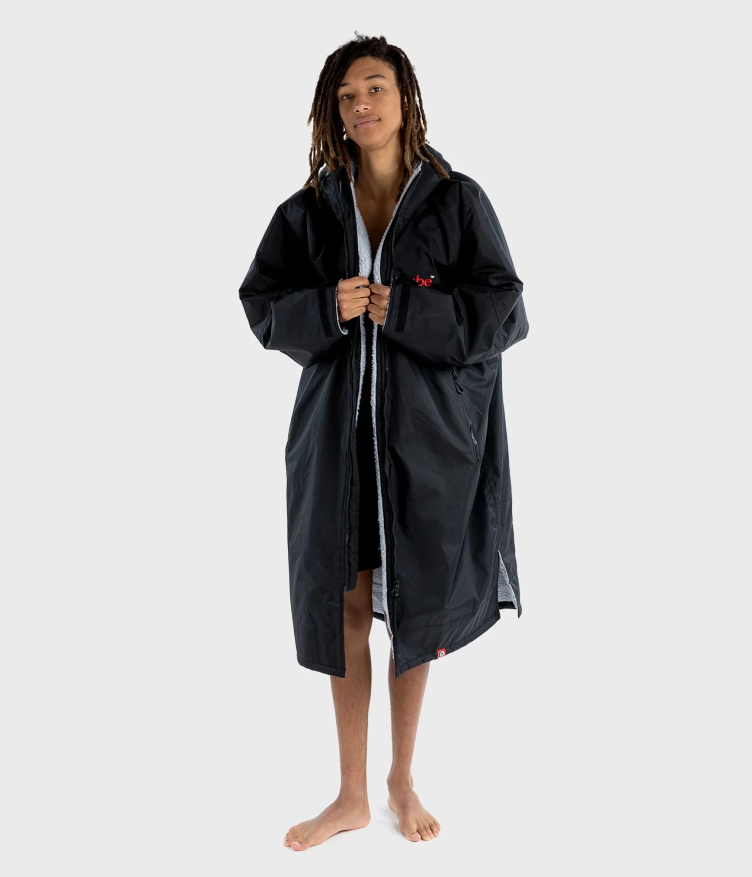 Dryrobe Advance Long Sleeve BLACK GREY - RECYCLED - Image 5
