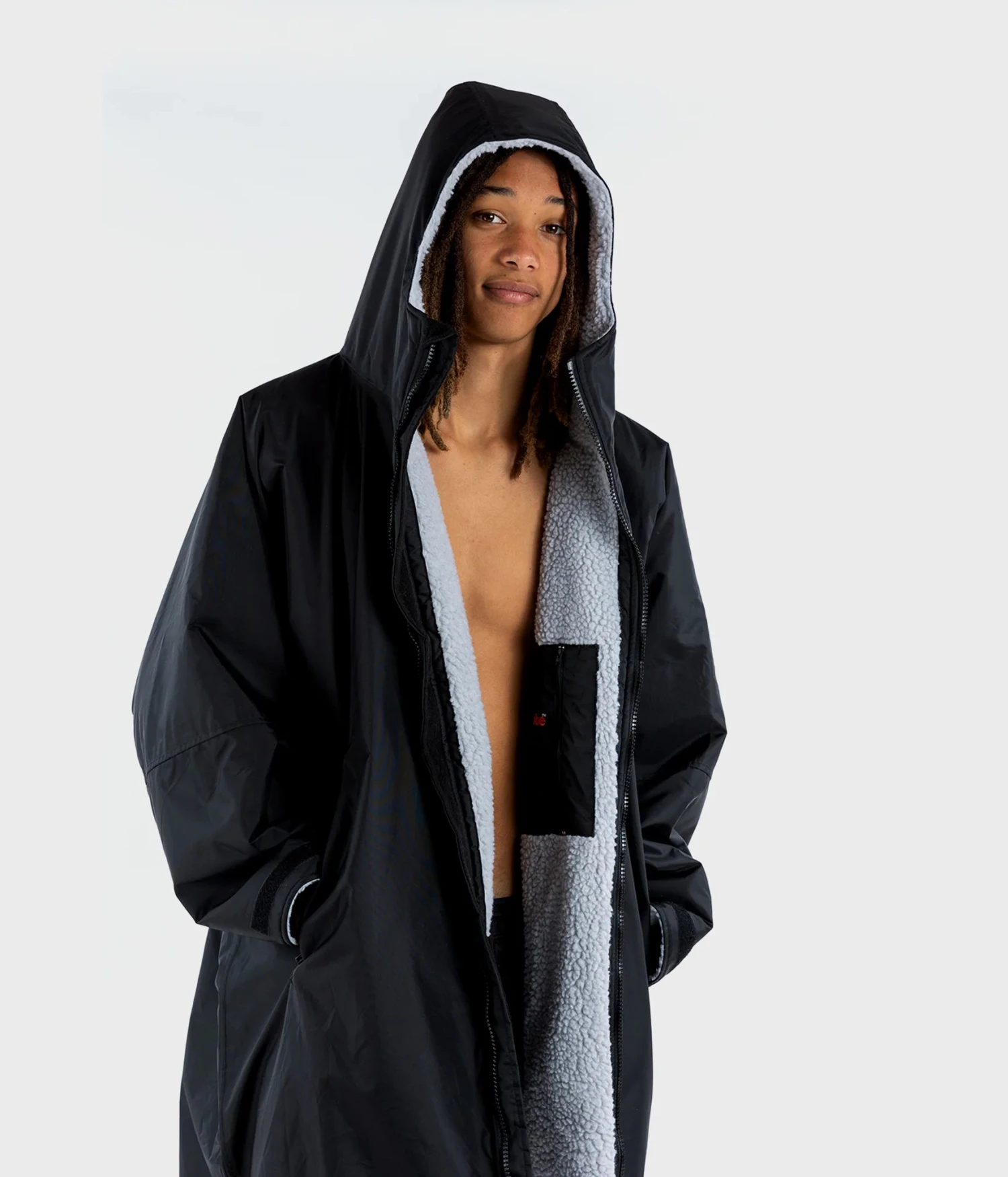 Dryrobe Advance Long Sleeve BLACK GREY - RECYCLED - Image 8