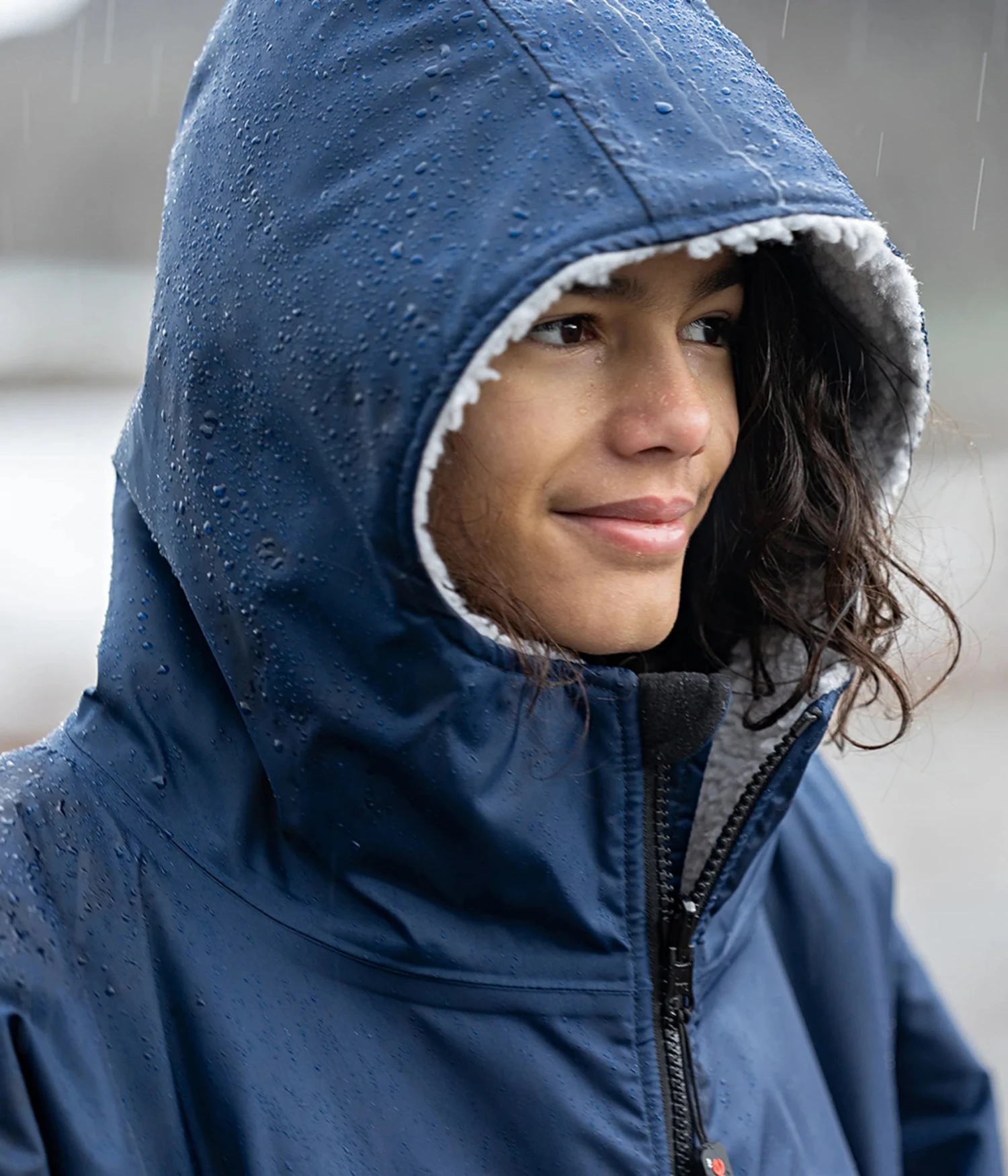 Dryrobe Advance Kids Long Sleeve NAVY GREY - RECYCLED - Image 5