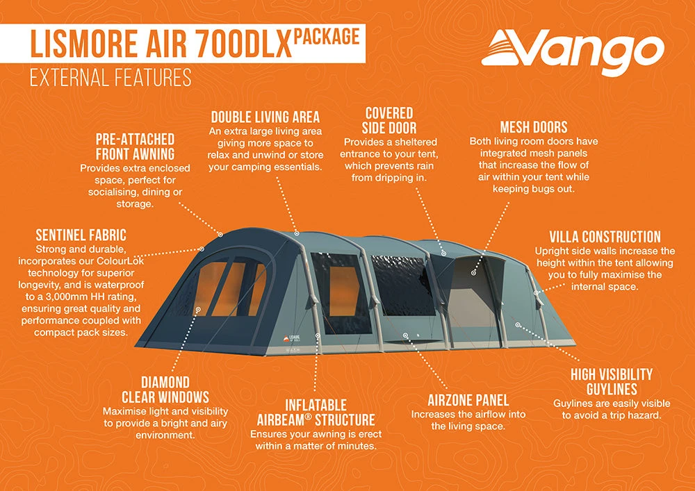 Vango Lismore Air 700DLX Tent Package - Image 3