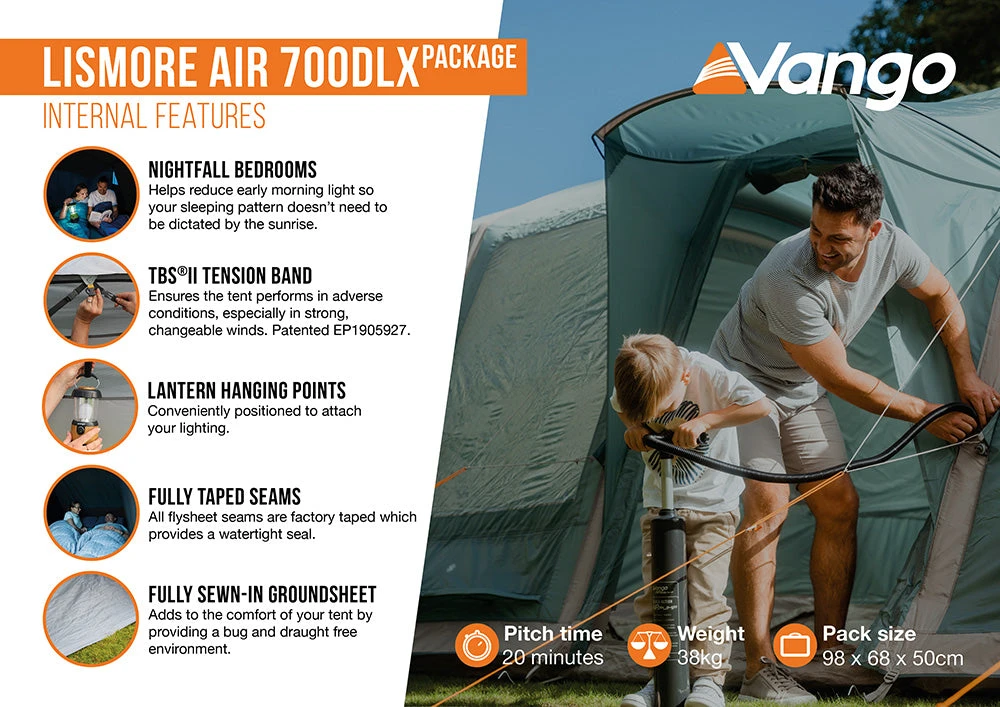 Vango Lismore Air 700DLX Tent Package - Image 4