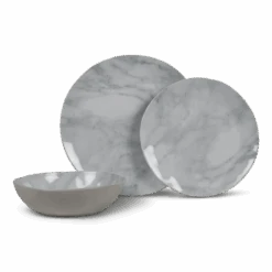 Kampa Marble 12 Piece Melamine Dinner Set