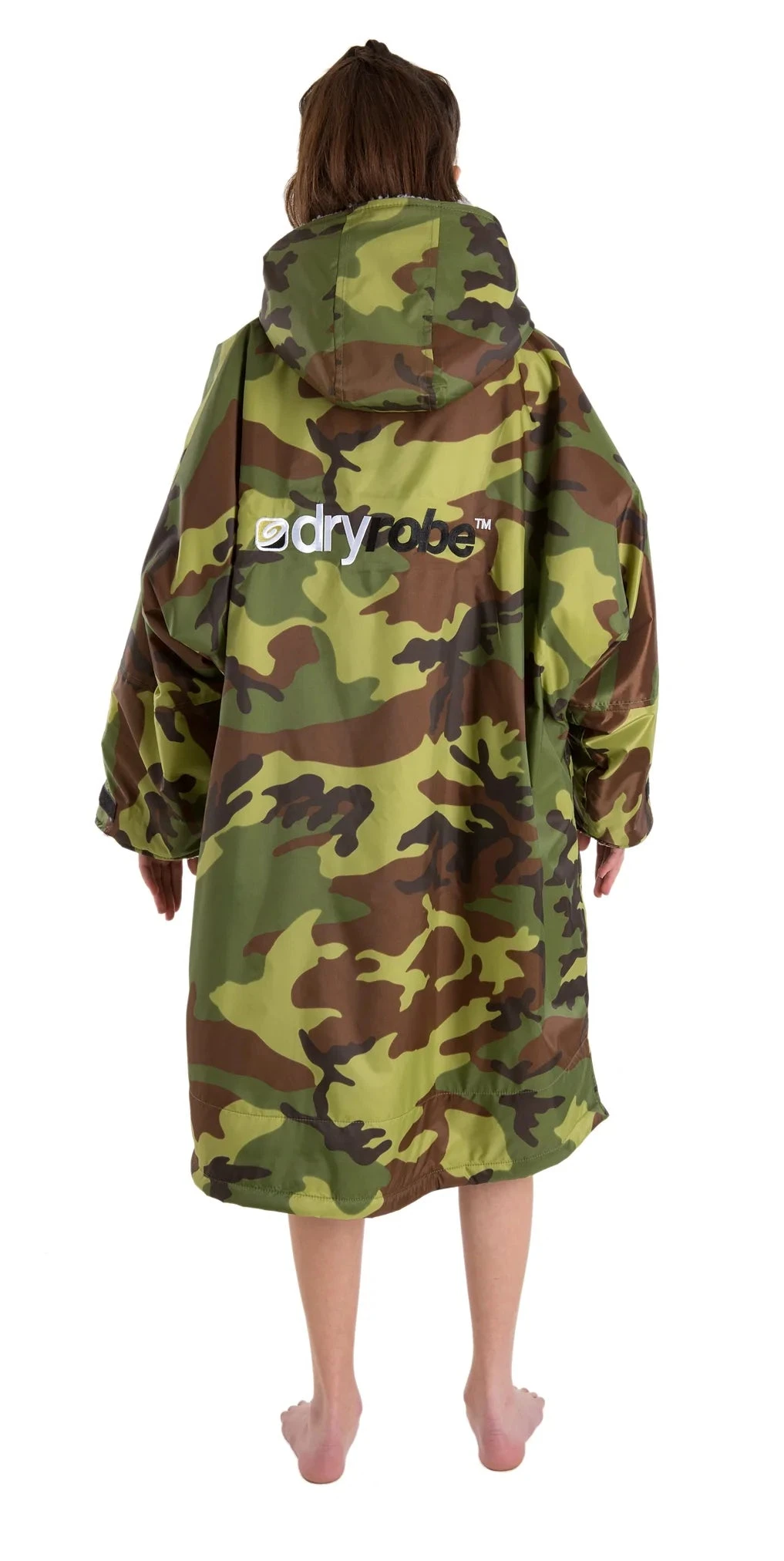 Dryrobe Advance Kids Long Sleeve Camouflage Grey - RECYCLED - Image 2