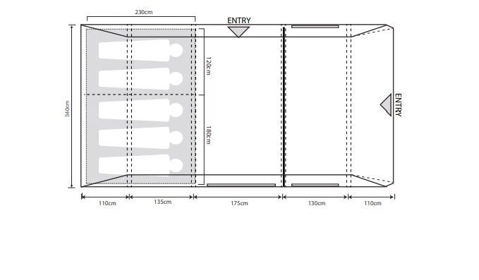 Outdoor Revolution Airedale 5.0S Air Tent - Image 2