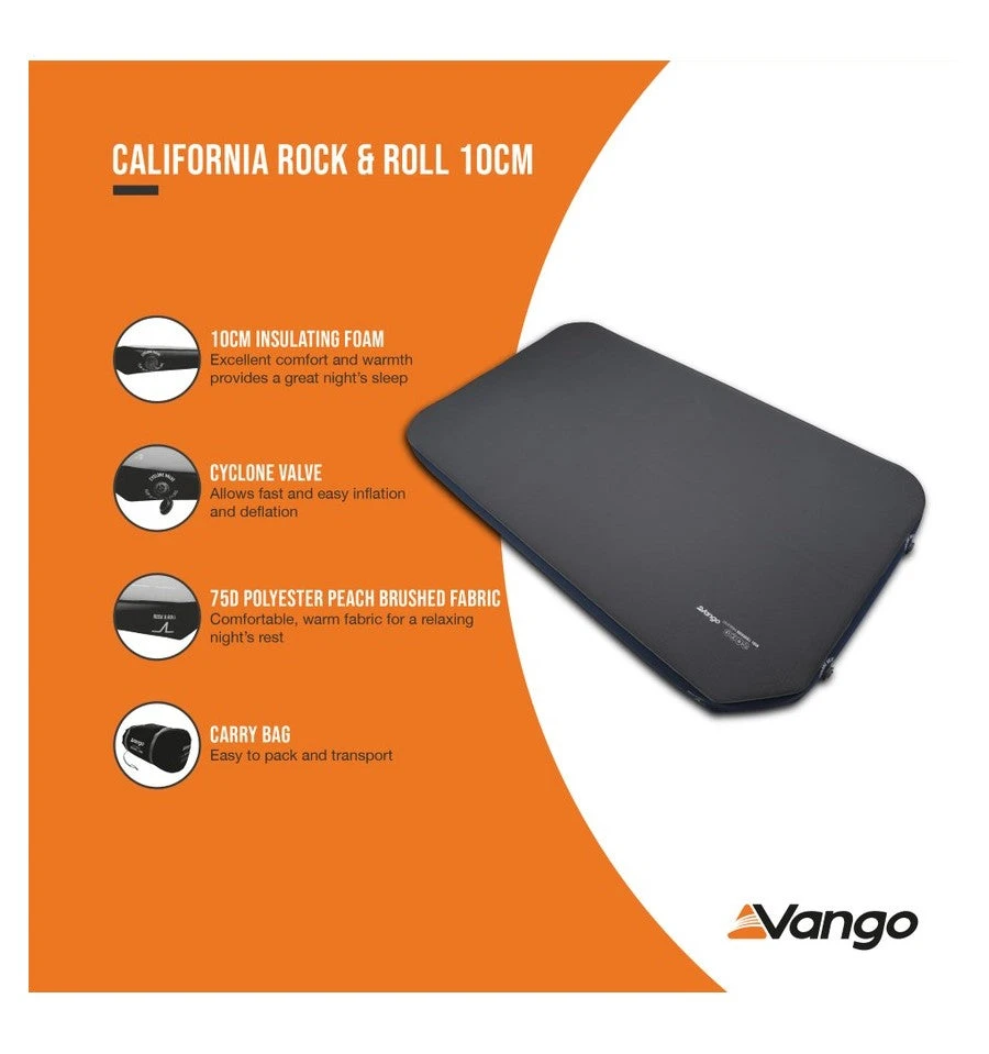 Vango California Rock & Roll 10cm Self Inflating Mat - Image 2
