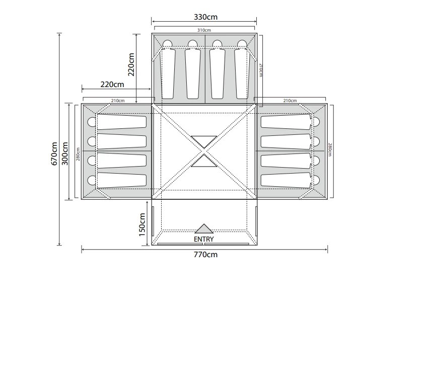 Outdoor Revolution Camp Star 1200 Air Tent Bundle - Image 2