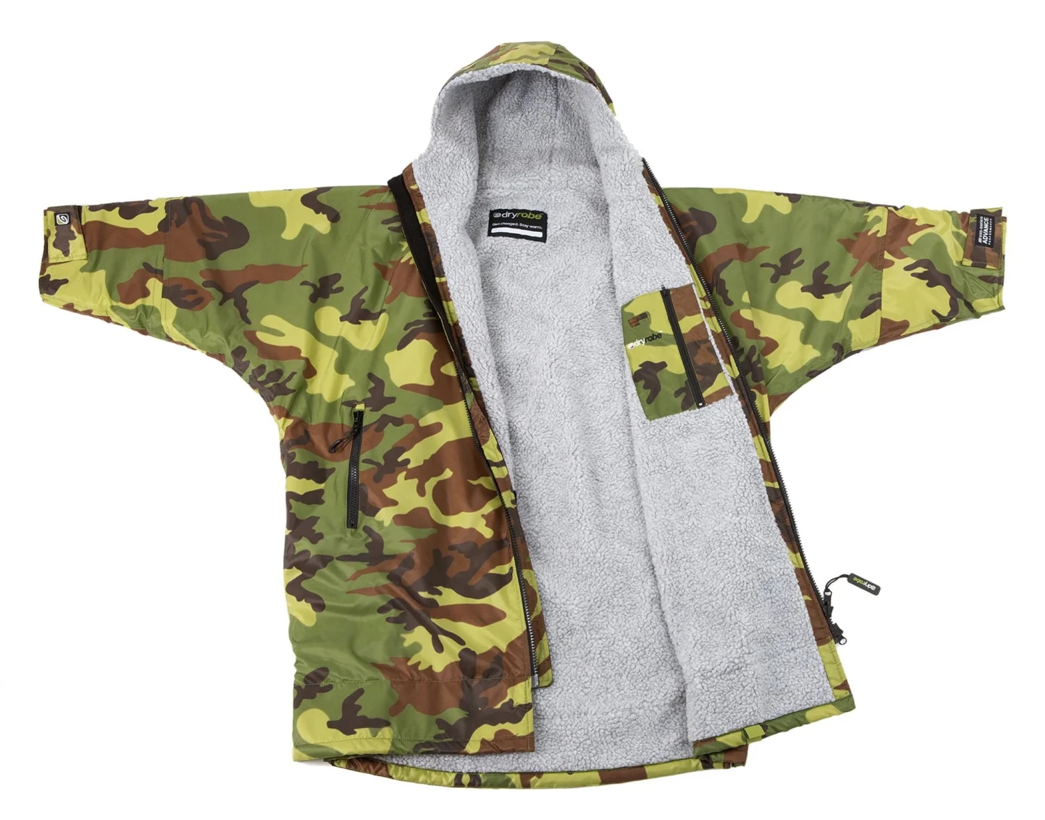 Dryrobe Advance Kids Long Sleeve Camouflage Grey - RECYCLED - Image 4
