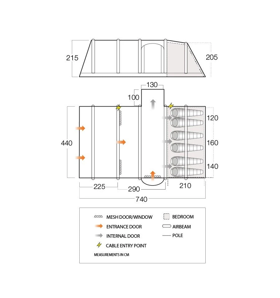 Vango Rome II 650XL Airbeam Tent - With Free Footprint - Image 3