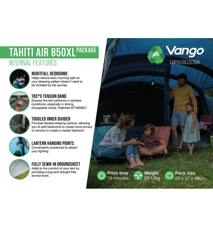 Vango Tahiiti 850XL Airbeam Tent 2023 - Image 4
